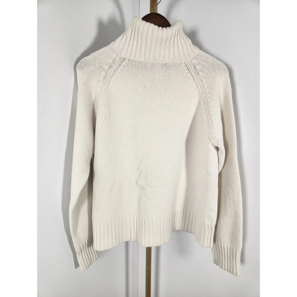 Vintage Coldwater‎ Creek Cream Ivory Thick Cotton Turtleneck Sweater Size 1X